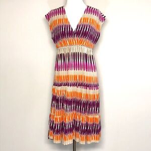 New York & Company Women’s Stretch Patterned Empire Waist Midi Dress Size Medium